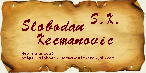 Slobodan Kecmanović vizit kartica
